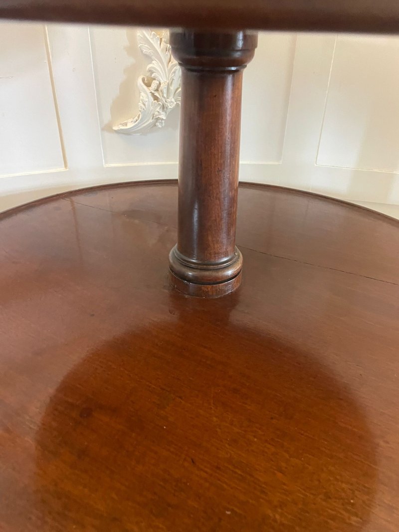 Antique George III Quality Mahogany 3 Tier Circular Dumb Waiter - Image 3